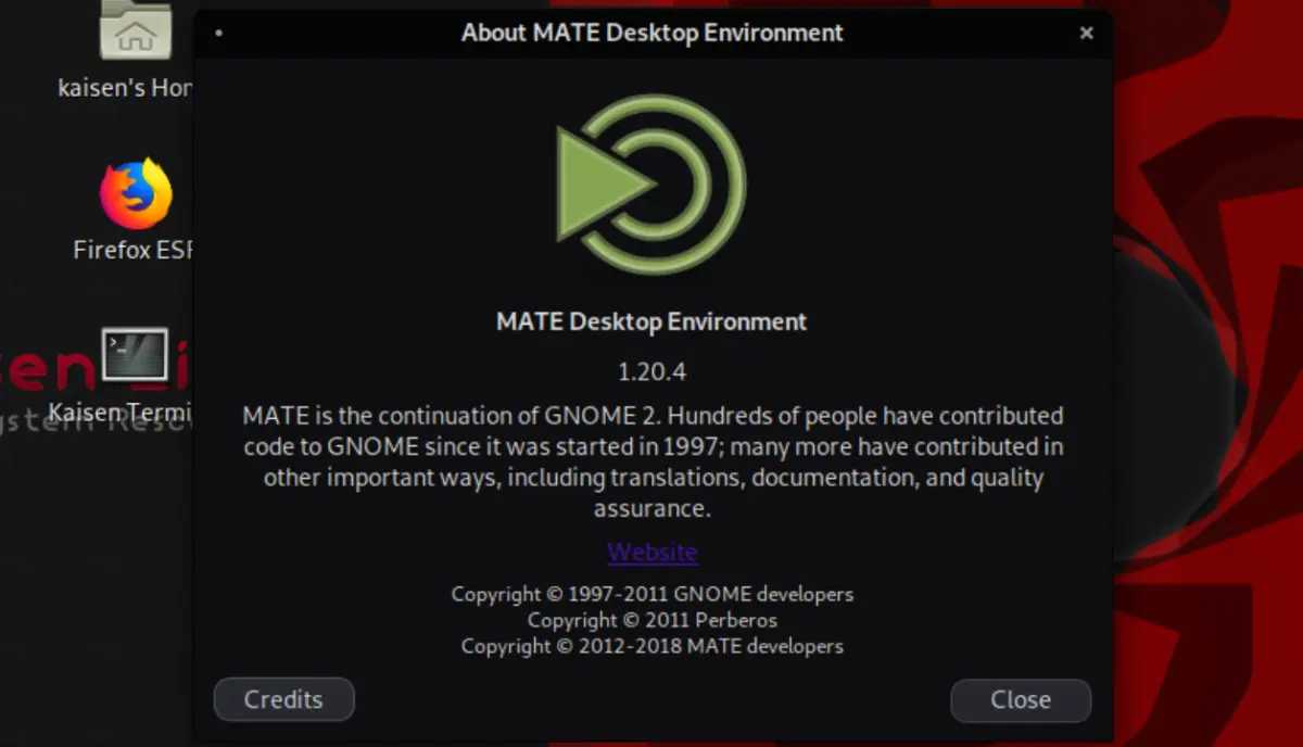 kaisen inux mate desktop environment
