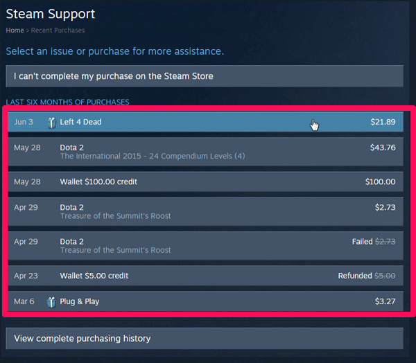 How To Refund A Game On Steam