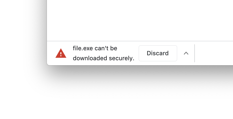 Download blocked Google Chrome