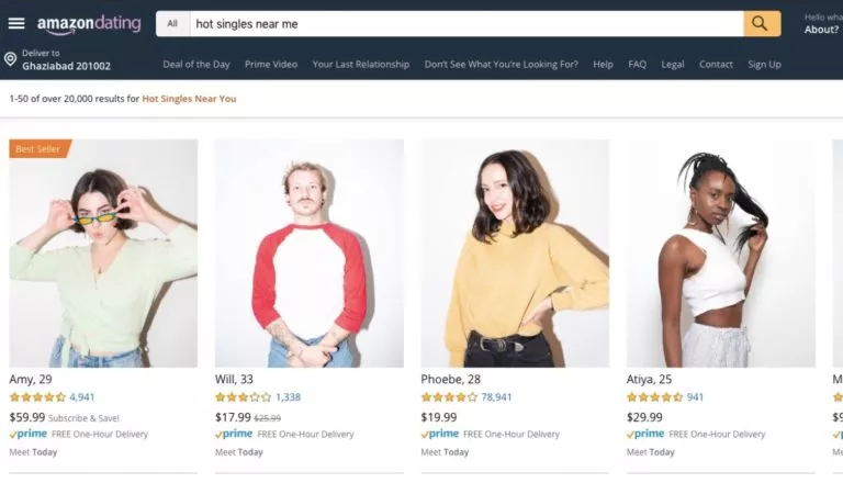 This Fake Amazon Dating Site Is ‘Selling’ People With Price And Reviews