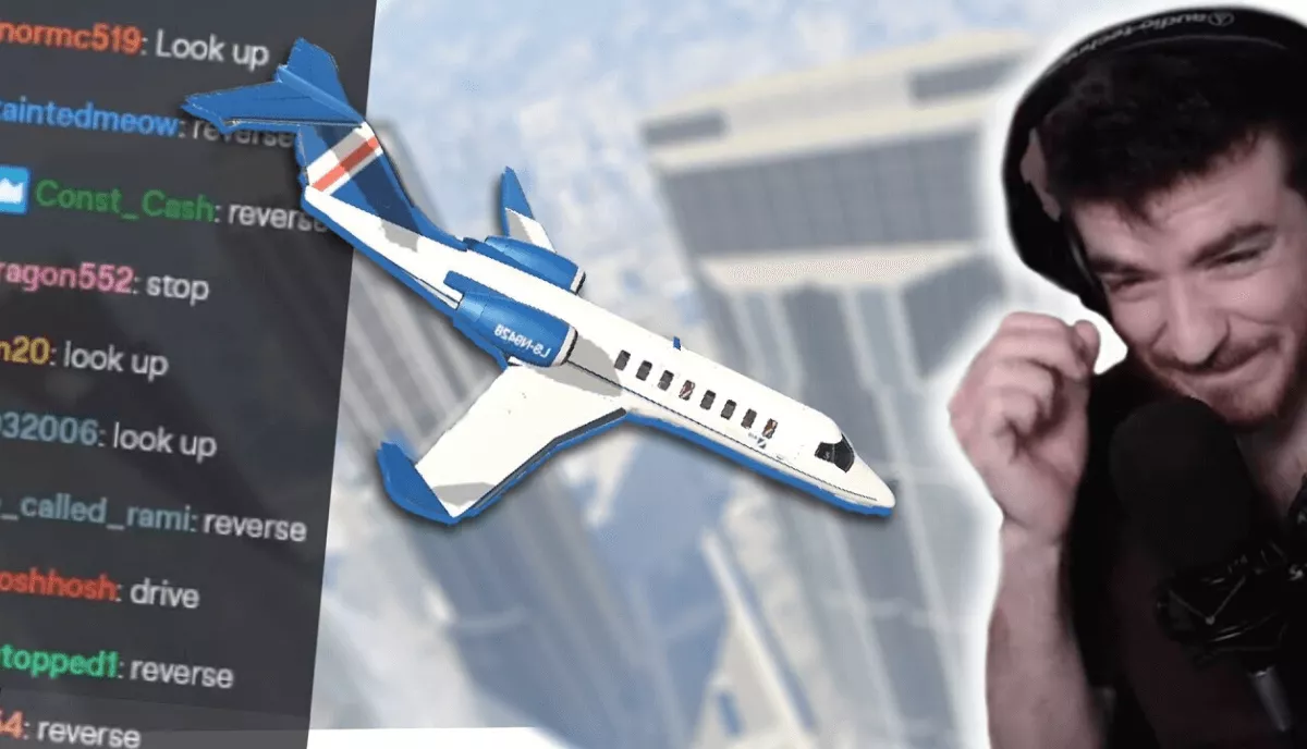 GTA 5 Airplane Controlled By Stream Viewers On Twitch Chat