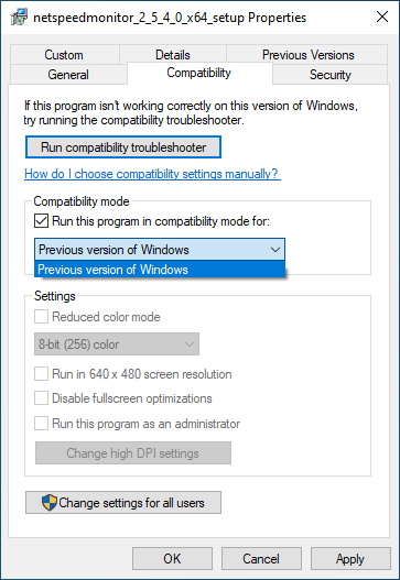 Install Apps For Previous Version of Windows