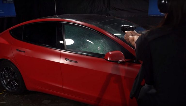 Tesla Model 3 Bulletproof test