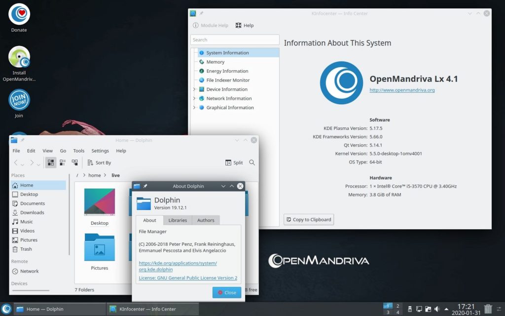 OpenMandriva Lx 4.1 Specifications