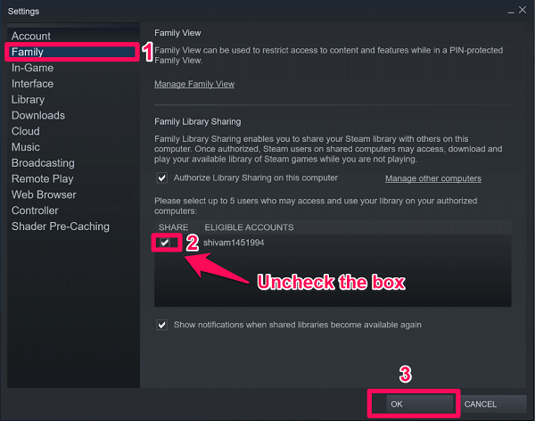 How To Enable Steam Faming Sharing Easily Share Games On Steam