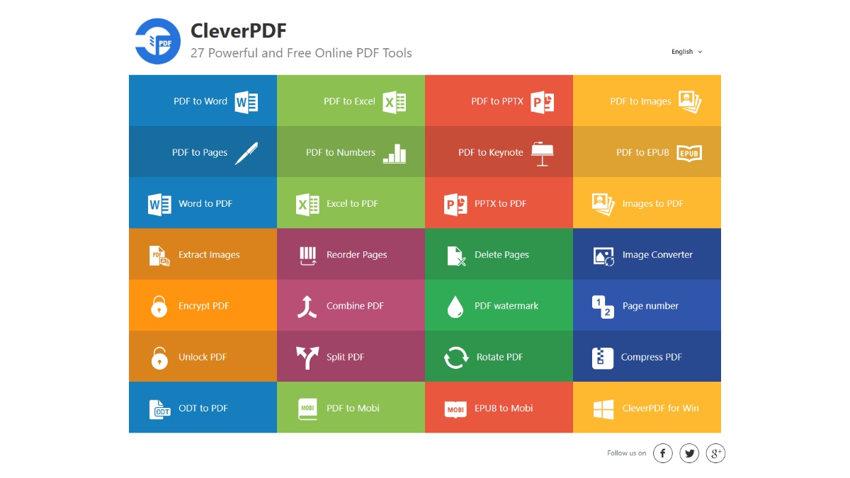 CleverPDF Convert PDF Files