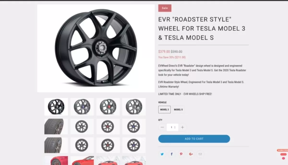 Tesla Model Y accessories alloy wheels