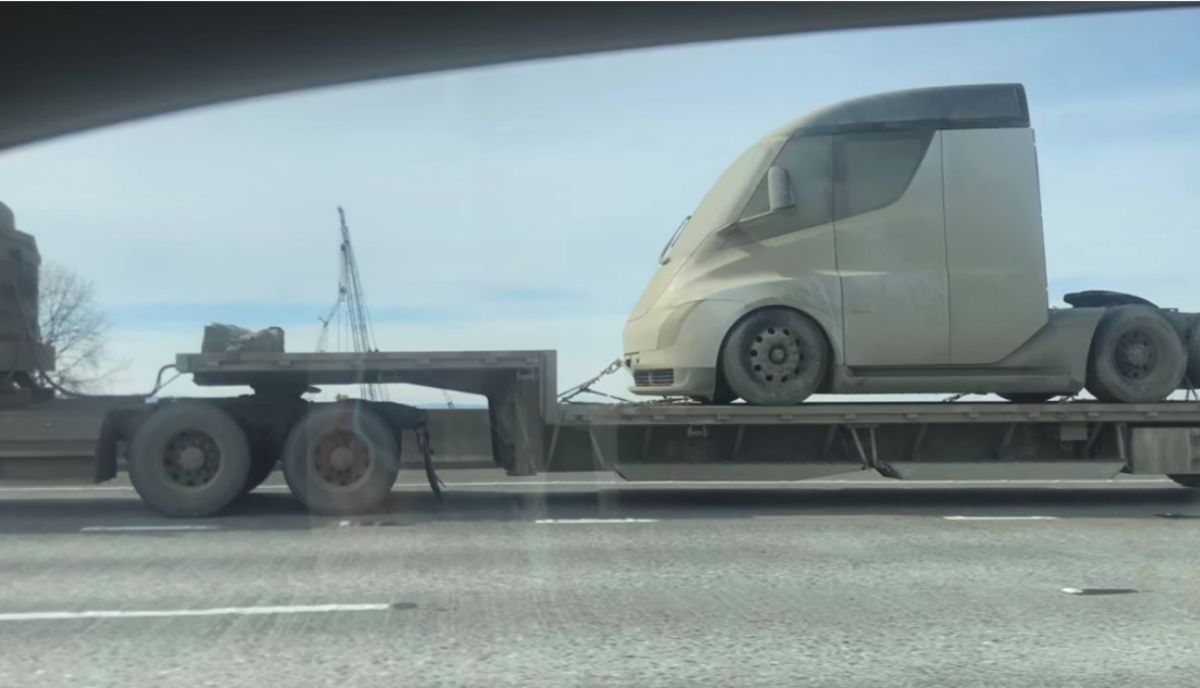 tesla semi electric truck spotted testing ahead of its official launch
