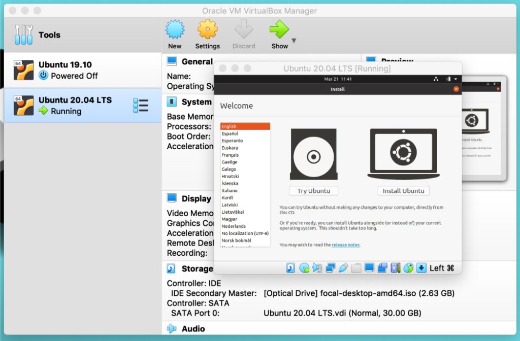 virtualbox ubuntu download image
