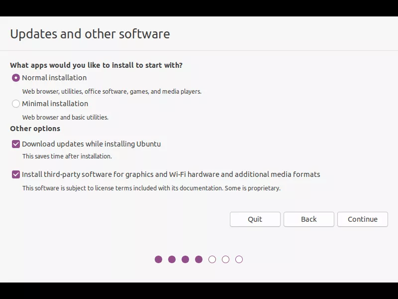 Installing Ubuntu — Software Installation