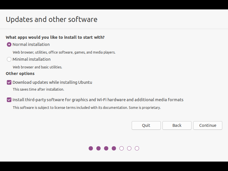 Installing Ubuntu — Software Installation