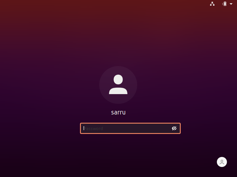 Ubuntu 20.04 Unlocked Login Screen