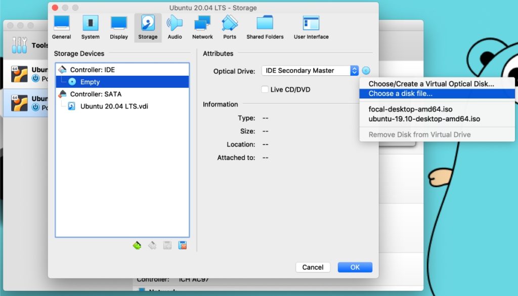 VirtualBox — Load Ubuntu ISO File