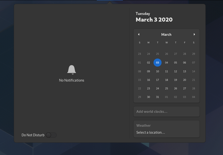 GNOME 3.36: "Do Not Disturb" feature