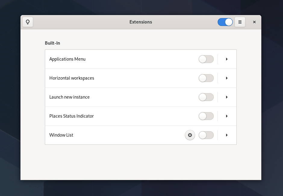 GNOME 3.36: New extension app