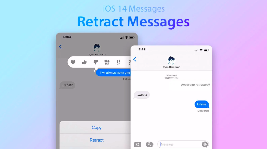 iOS 14 feature imessage delet