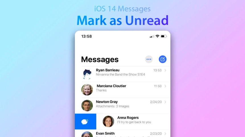 iOS 14 features iMessage unread