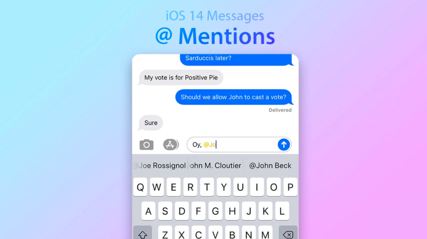 iOS 14 features iMessage