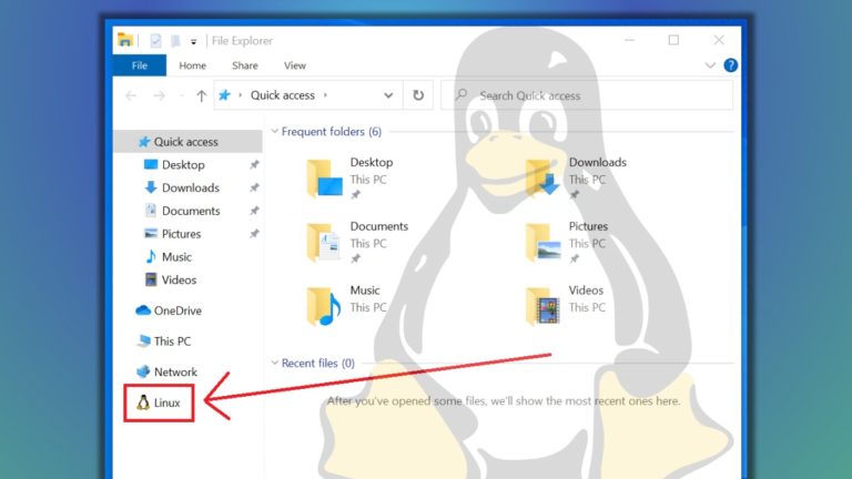 File Explorer Windows 10 Linux FIle Integration