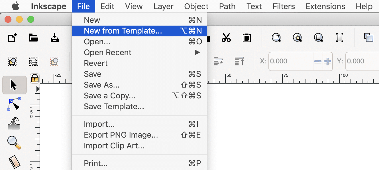 inkscape mac shortcuts raise lower object