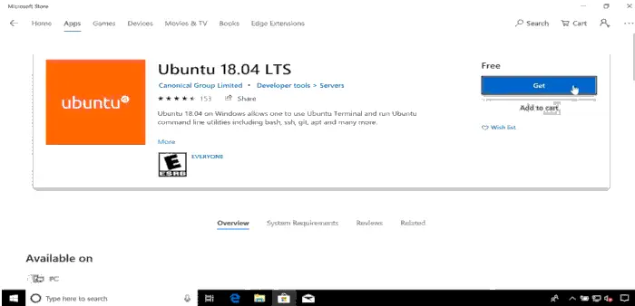Install Ubuntu Windows 10