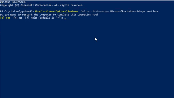 Powershell WSL Instalar O Windows 10