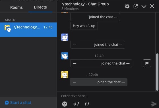 Reddit Chat rooms new feature