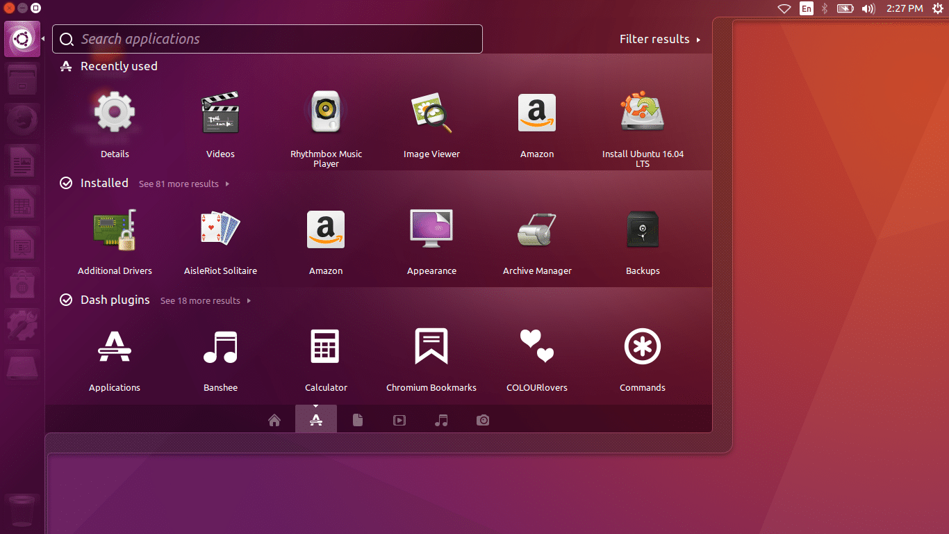 Unity desktop
