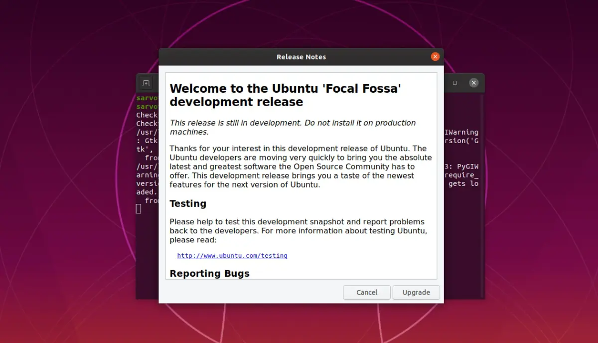 Upgrade Ubuntu