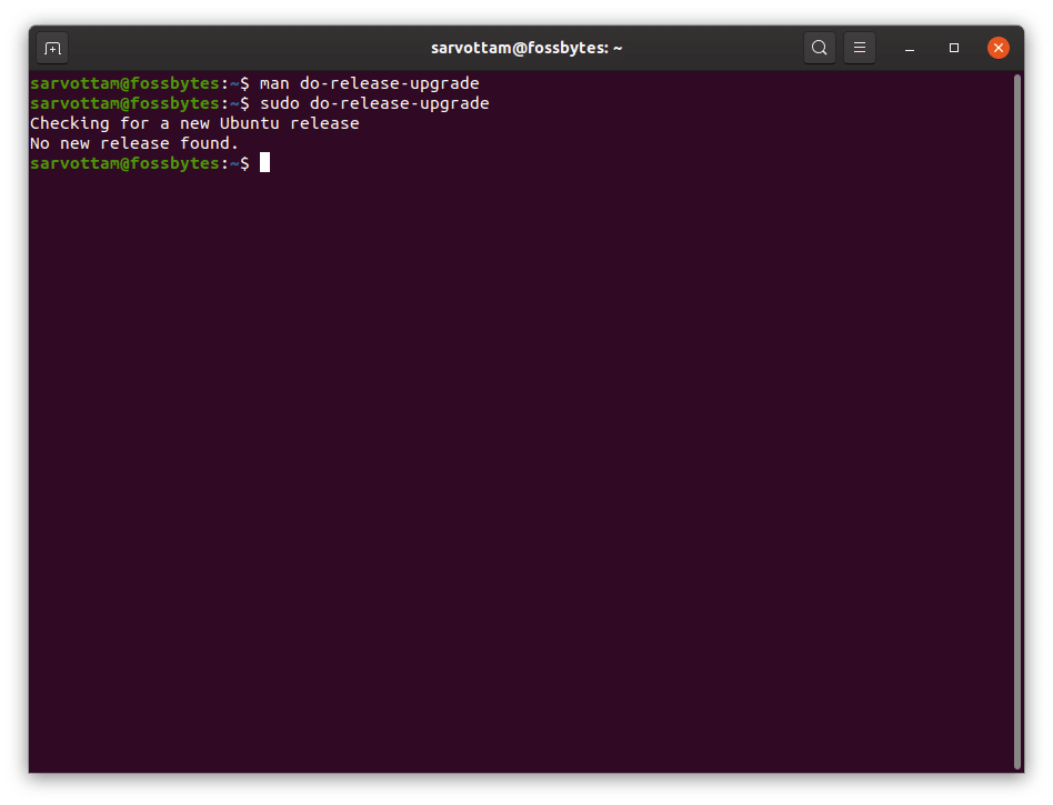 Обновление Ubuntu из командной строки - проверьте любую новую версию выпуска