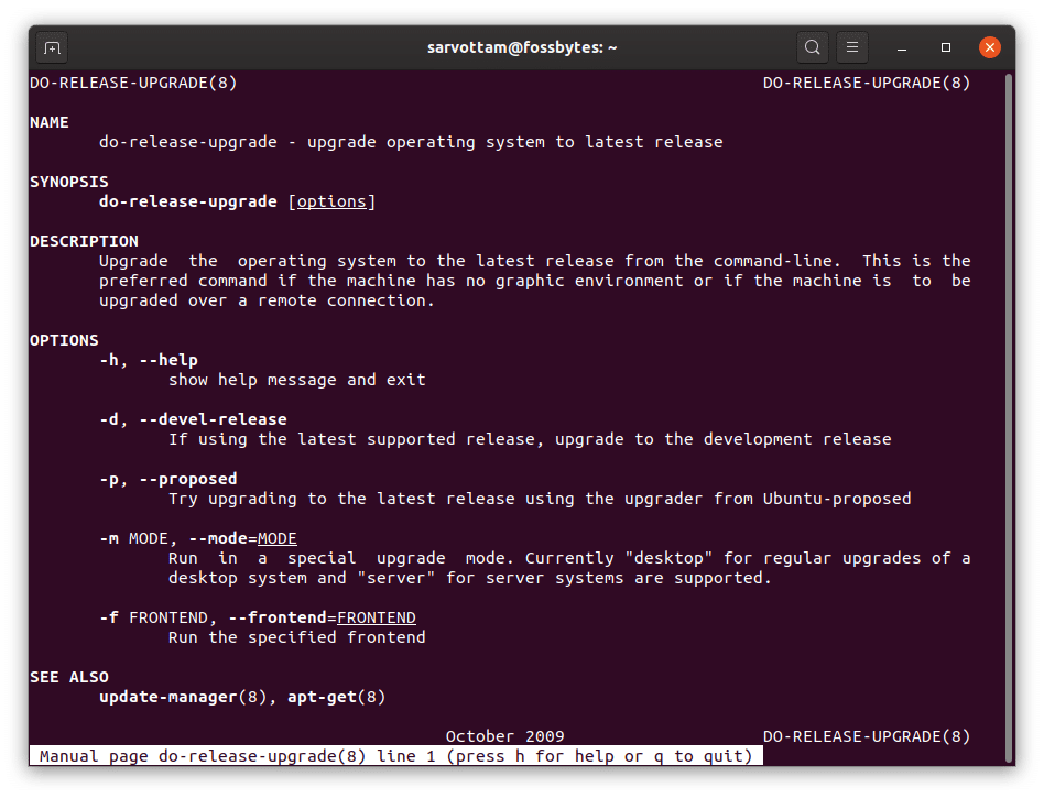 Upgrading Ubuntu from command line — do-release-upgrade manual