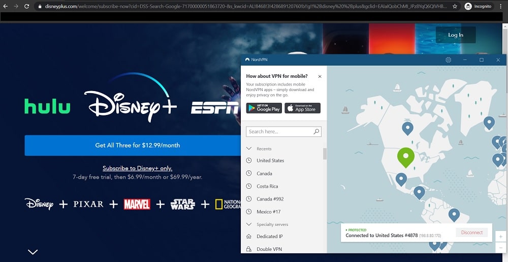 how to launch disney plus via VPN