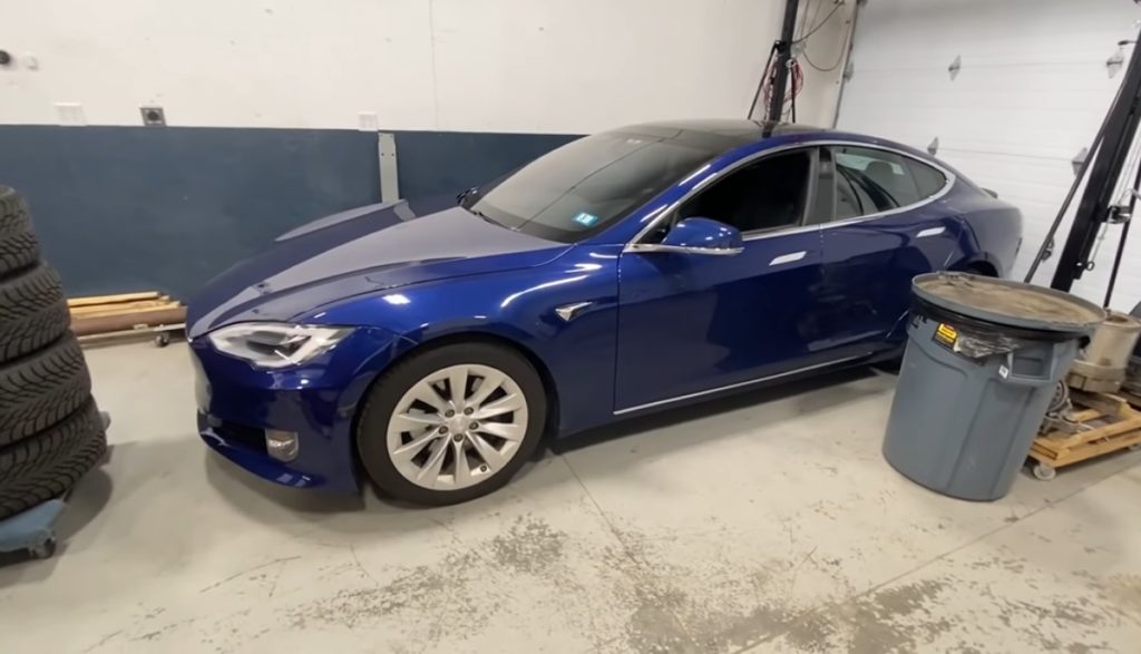 Tesla Model S Old Motor Swap Battery