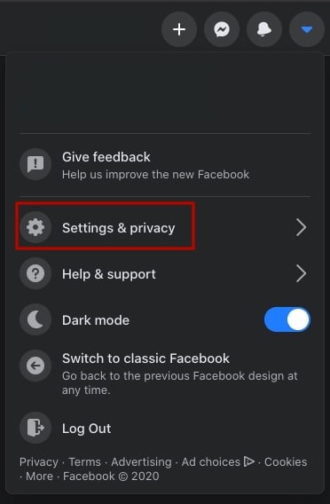 Pengaturan dan privasi Facebook 1