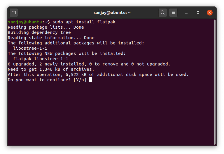 Install Flatpak On Ubuntu 20.04