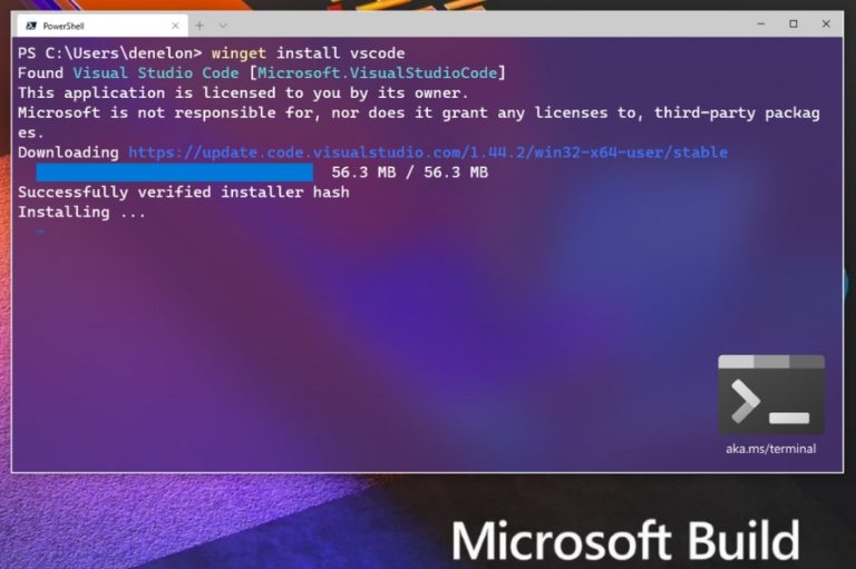 Microsoft Build 2020 Windows Package Manager install apps command line