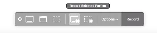 Screen record mac Selected portion