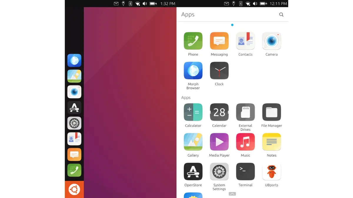 Ubuntu Touch home screen