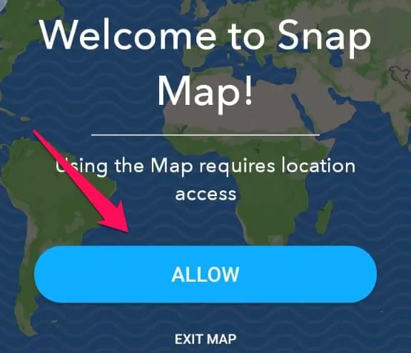 allow snap map to fetch location