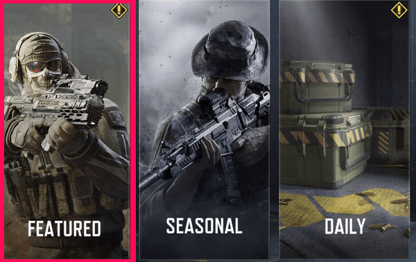 featured events in call of duty mobile