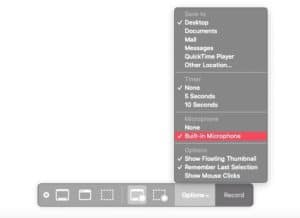 mac screen record no sound