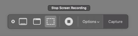 mac screen recorder stop recording