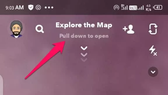 snap map pinch zoom out 