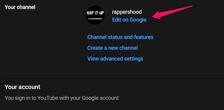 youtube edit on google button