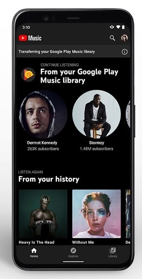 transfer files from Google Play Music