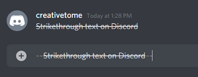 Discord Strikethrough command