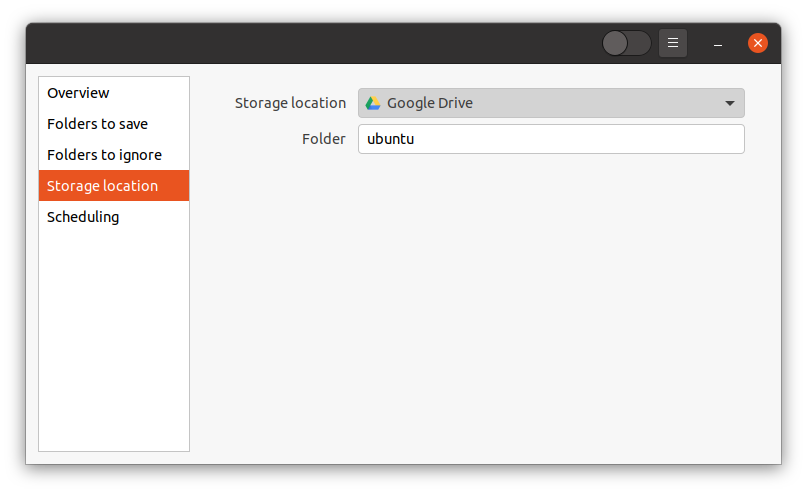 Déjà Dup Backup Tool - Google Drive Integration