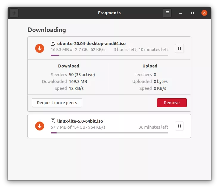 Fragments — Downloading using torrent files