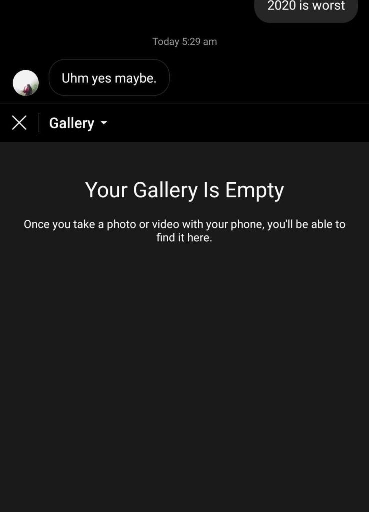 Instagram 'Your Gallery Is Empty' bug