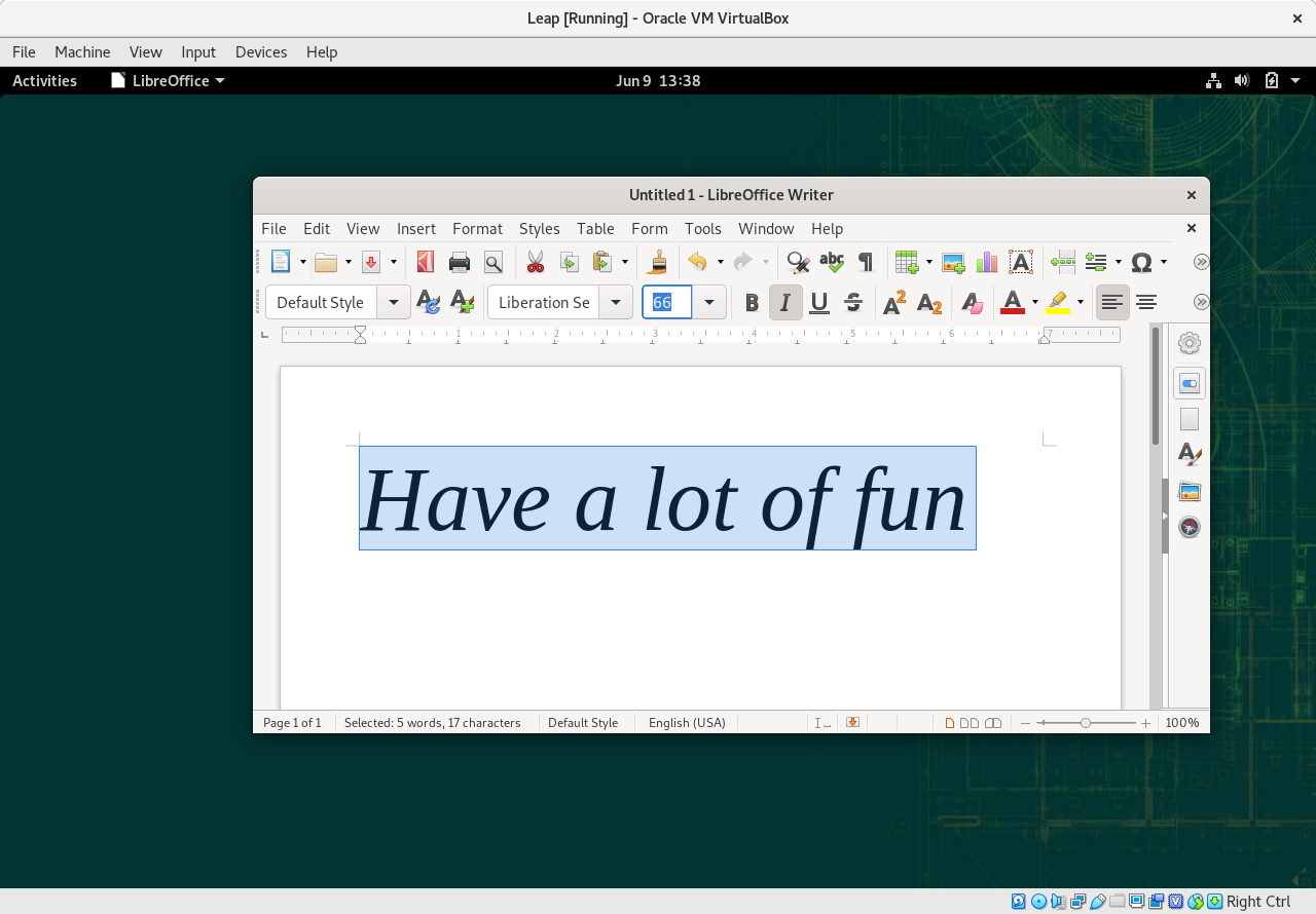 LibreOffice 6.4 In GNOME Leap 15.2
